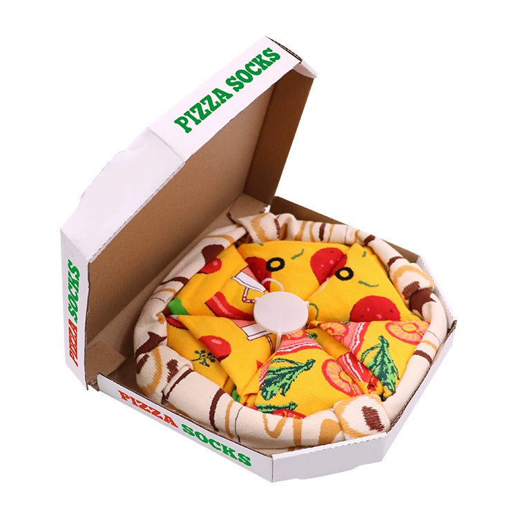 Pizza Mid-Tube Cotton Socks | Creative Christmas Gift Box for Couples, Men & Women