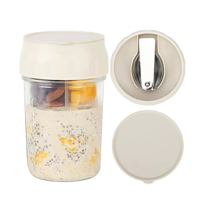 Aesthetic Glass Salad Jar