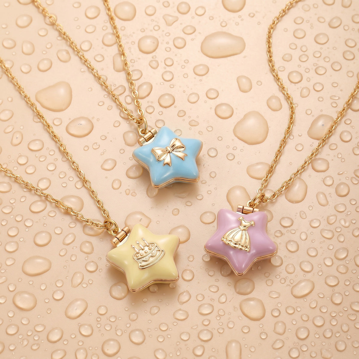 Celestial Star Openable Locket Necklace | Gold-Plated Dainty Pendant Jewelry