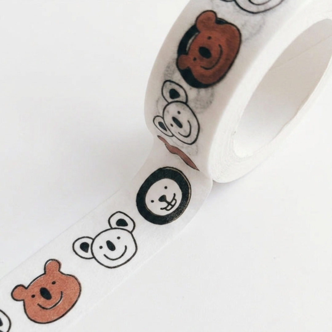 Korean style Koala & Bear Friends Washi Tape (1.5cm x 5m)