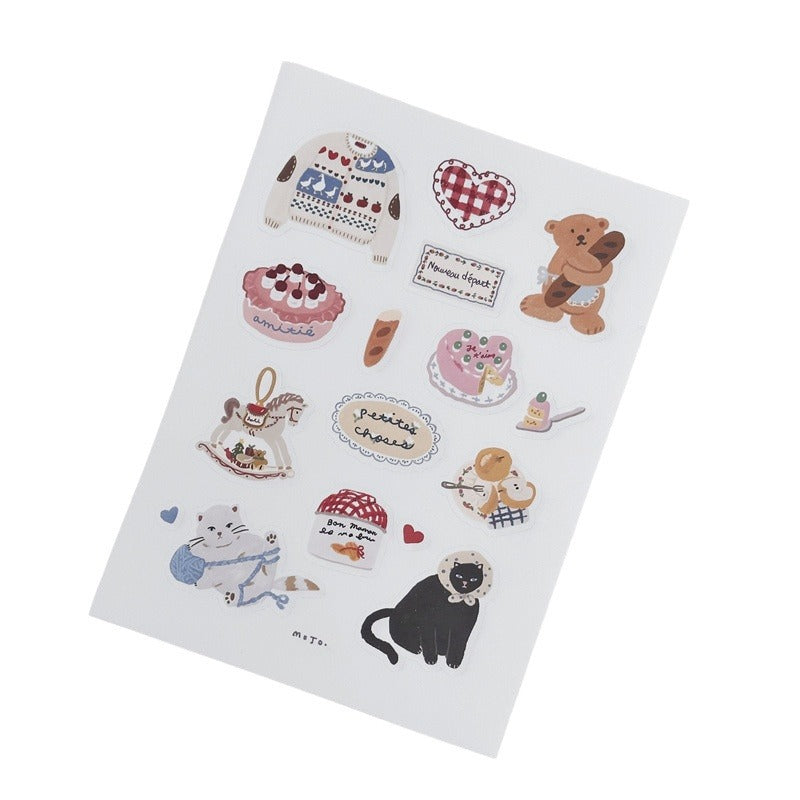 Pastoral Style Sticker Sheet | Matte Journaling & Scrapbooking Supplies