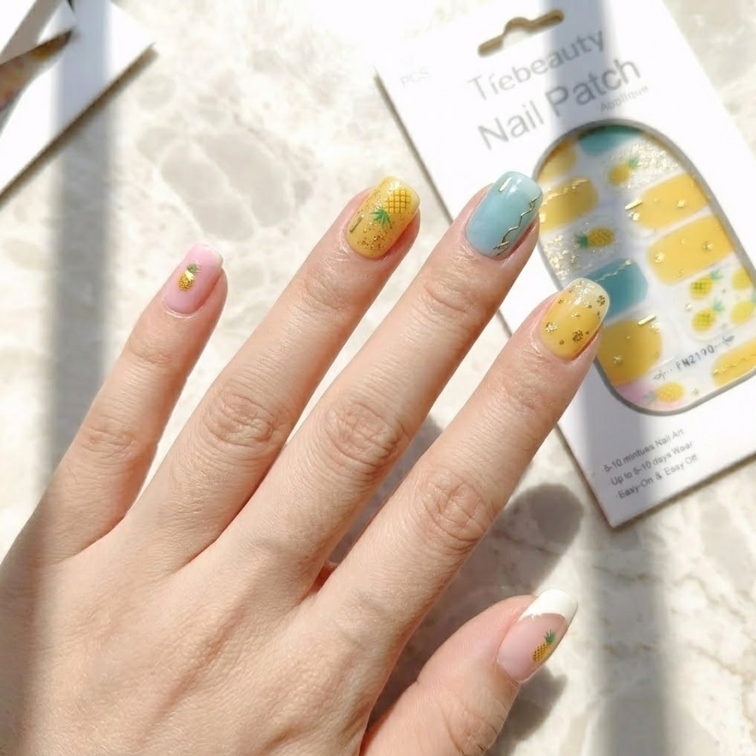 Dreamy Pineapple Jelly Nail Wraps | Translucent Summer Appliques