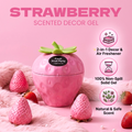 Pink Strawberry Solid Gel Air Freshener | 60 Days Scent & Cute Decor