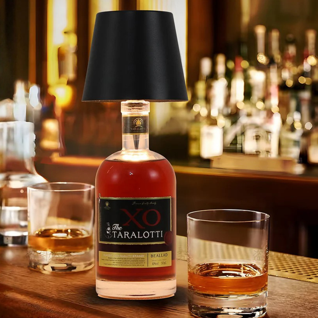 Premium Wireless LED Wine Bottle Lamp – Portable Rechargeable Table Light for Home & Bar Decor, Father’s Day Gif