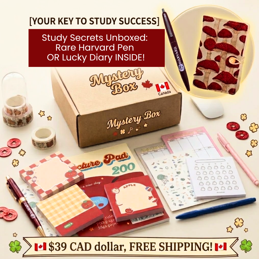 [Study Success Mystery Box] The Ultimate Academic Lucky Set | Rare Harvard Pen & Lucky Diary