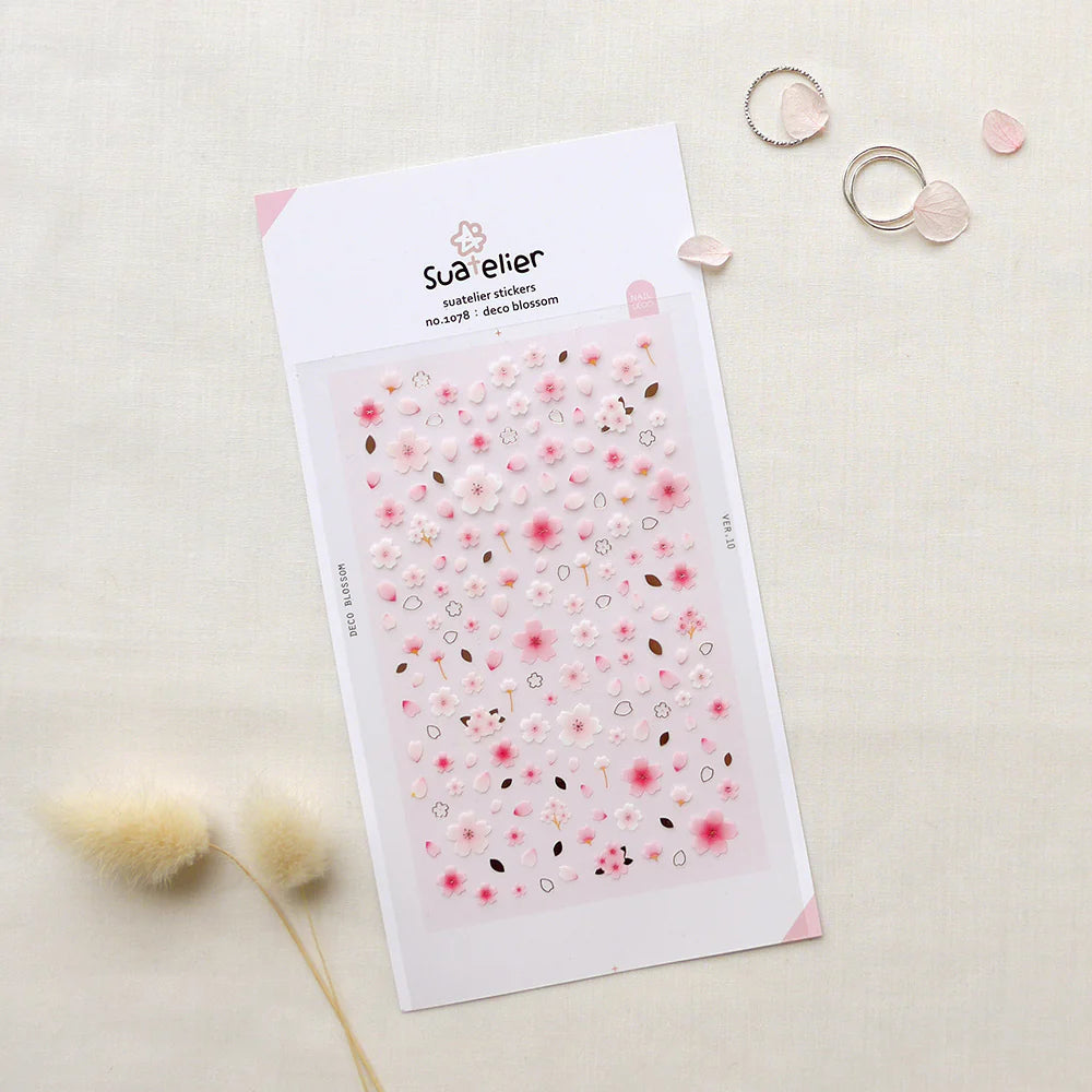 Suatelier Blossom Sakura Deco Sticker | Korean Cherry Blossom Nail & Journal Art