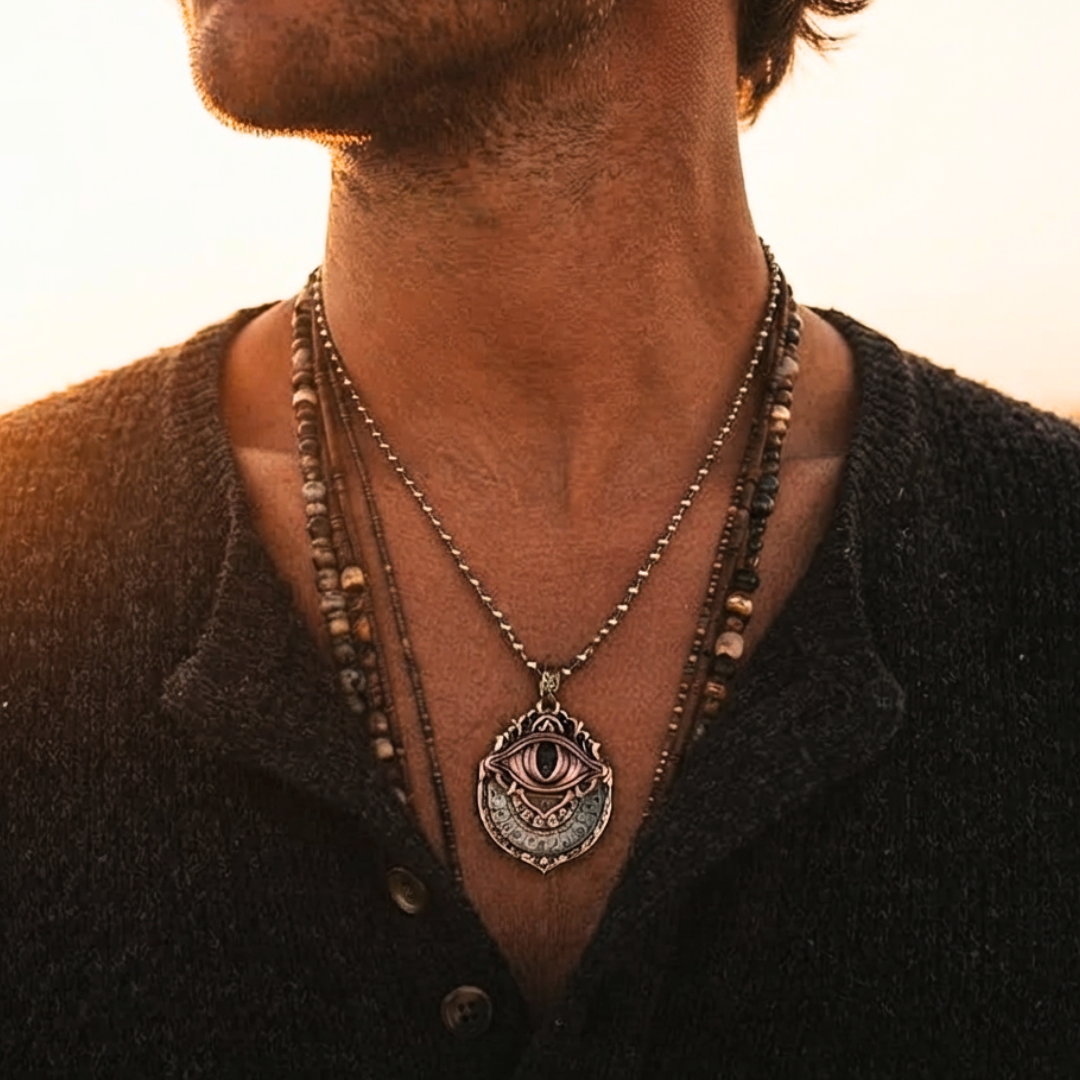 Tarot Vision Pendant | All-Seeing Eye Rotating Tarot Spinner Necklace & Spiritual Gift