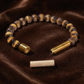 Wishbeads Intention Bracelet for Men | Secret Message Beaded Wish Bracelet with Natural Tiger's Eye