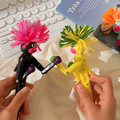 Funny Boxer Novelty Ballpoint Pen with Spring Hair, Unique Gift for Friends & Coworkers