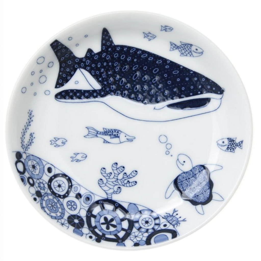 Cocomarine Small Plate | Hasami Ware Japanese Ceramic-Whale shark