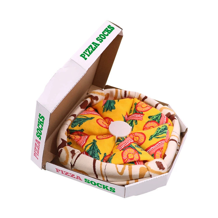 Pizza Mid-Tube Cotton Socks | Creative Christmas Gift Box for Couples, Men & Women