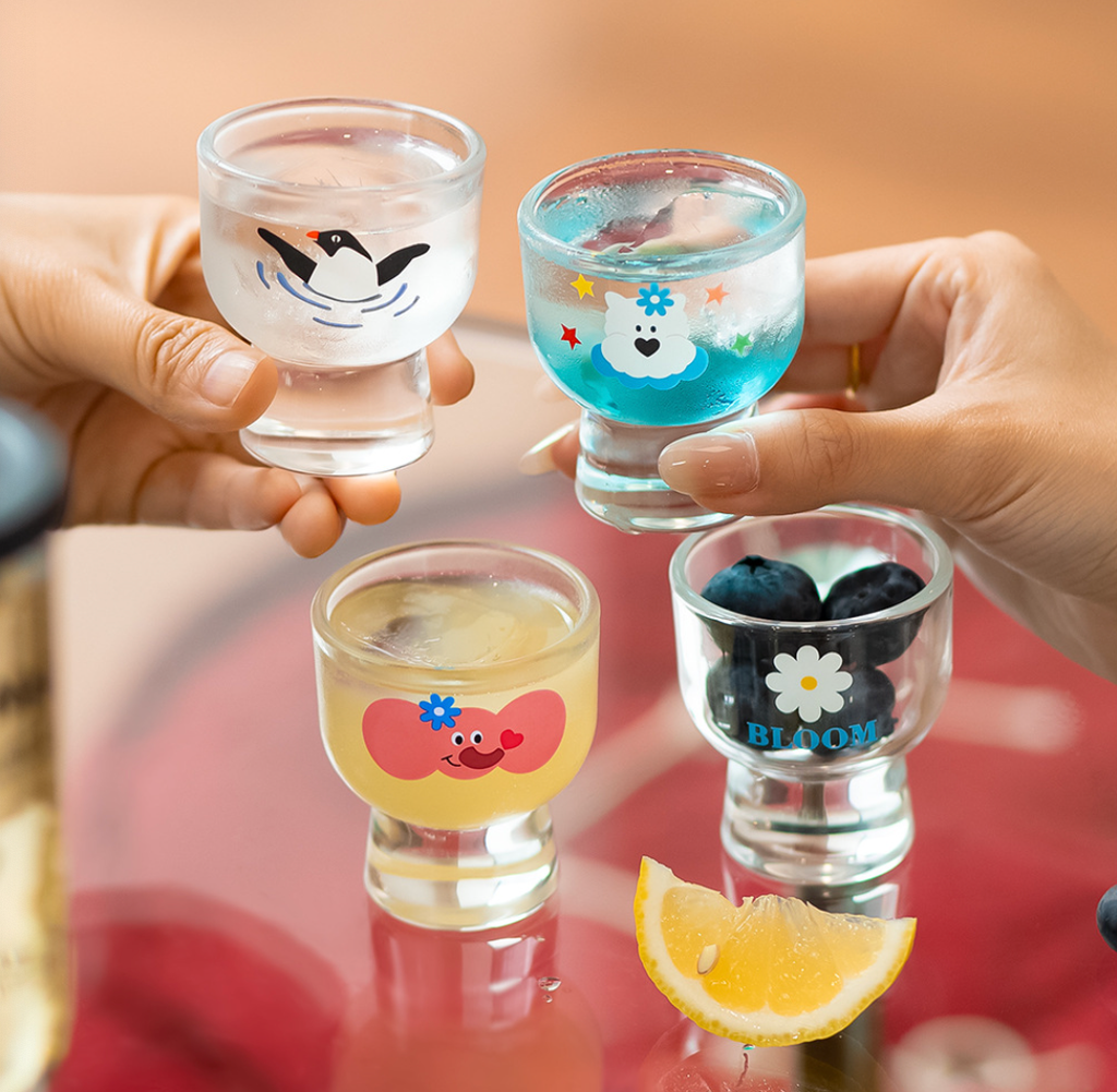 Cute Animal 50ml Shot Glass & Soju Cup Set – Drink to Happiness